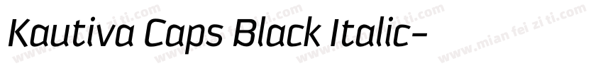 Kautiva Caps Black Italic字体转换